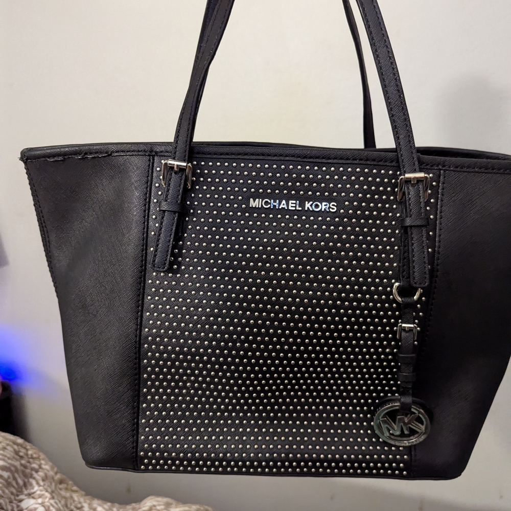 Michael Kors Black Studded Tote